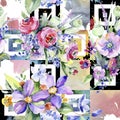 Colorful bouquet. Seamless background pattern. Fabric wallpaper print texture. Royalty Free Stock Photo