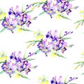 Colorful bouquet. Seamless background pattern. Fabric wallpaper print texture. Royalty Free Stock Photo
