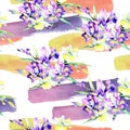 Colorful bouquet. Seamless background pattern. Fabric wallpaper print texture. Royalty Free Stock Photo