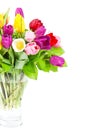 Colorful bouquet of tulip flowers