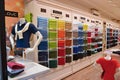 Colorful boutique with clothing and mannequins