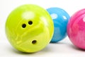 Colorful bowling balls