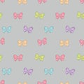 Colorful bows. Vector seamless pattern