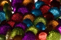 colorful brads from a crafting workshop Royalty Free Stock Photo