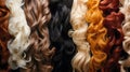 colorful braided hair for extensions or wigs generative ai Royalty Free Stock Photo