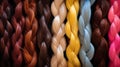 colorful braided hair for extensions or wigs generative ai Royalty Free Stock Photo