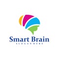 Colorful Brain logo design concept vector. Brain Care Logo Design Template. Creative Symbol. Icon Royalty Free Stock Photo