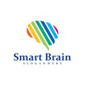Colorful Brain logo design concept vector. Brain Care Logo Design Template. Creative Symbol. Icon Royalty Free Stock Photo