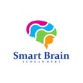 Colorful Brain logo design concept vector. Brain Care Logo Design Template. Creative Symbol. Icon Royalty Free Stock Photo