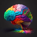 Colorful brain - Generative Ai Illustration
