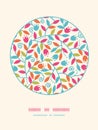 Colorful Branches Circle Decor Pattern Background