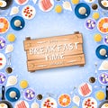 Colorful Breakfast Concept vector design illustration