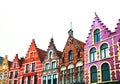 Colorful brick houses in Bruges, Belgium.