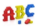 Colorful brick toys alphabet