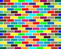 Colorful brick wall background