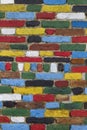 Colorful Brick Wall. Background Texture Royalty Free Stock Photo