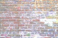 Colorful Brick Wall Background, Texture, Faded Royalty Free Stock Photo