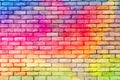 Colorful brick wall Royalty Free Stock Photo