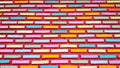 Colorful brick wall Royalty Free Stock Photo