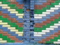 Colored bricks as background Royalty Free Stock Photo