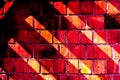 Colorful brick wall pattern, painted bricks as urban texture Royalty Free Stock Photo