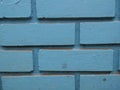 colorful brick wall renew painting in blue color