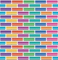 Colorful brick wall, vector