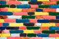 Colorful brick wall. Unique background Royalty Free Stock Photo