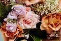 Colorful bridal bouquet. wedding day, bride accessories Royalty Free Stock Photo