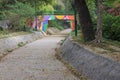 Colorful bridge in Lodi Gardens
