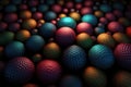 Colorful bright balls. Generative AI