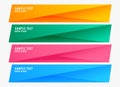 Colorful bright banners set with text space Royalty Free Stock Photo
