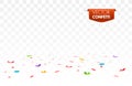 Colorful bright confetti isolated