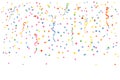 Colorful bright confetti isolated on transparent background. Festive vector illustration Royalty Free Stock Photo