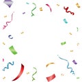 Colorful bright confetti isolated on transparent background. Festive vector illustration. Festive event and party. Royalty Free Stock Photo