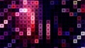 Colorful bright dance of magic squares on a black background with the stop motion effect. Motion. Sound equalizer