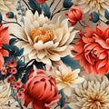 Colorful bright floral design for clothing or other design portfolios