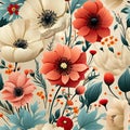 Colorful bright floral design for clothing or other design portfolios