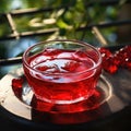 Colorful bright fruit and berry jelly marmalade with fresh berries. Modern serving dessert. Royalty Free Stock Photo