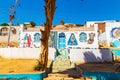 Colorful bright houses of a Nubian village