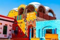 Colorful bright houses of a Nubian village