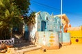 Colorful bright houses of a Nubian village