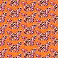 Colorful and bright polka dots create butterflies seamless regular pattern vector design for fashion,fabric ,wallpaper,and all pr Royalty Free Stock Photo