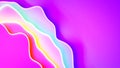 colorful bright rainbow passionate volumetric objects on rose bg - abstract 3D illustration