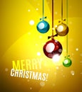 Colorful bright shiny Chrismas card