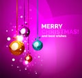 Colorful bright shiny Chrismas card