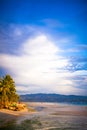 Colorful bright sunset on the island Boracay, Royalty Free Stock Photo