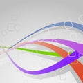 Colorful bright swoosh lines - background template Royalty Free Stock Photo