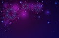 Colorful Brightly Beautiful Fireworks Abstract Background Vector Illustration