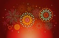 Colorful Brightly Beautiful Fireworks Abstract Background Vector Illustration